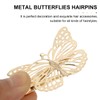 Healvian Pack of 12 Butterfly Hair Pins Metal Butterfly Hair