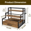 Coffee Syrup Organizer Rack, 4-Tier Syrup Bottle Holder Stand with