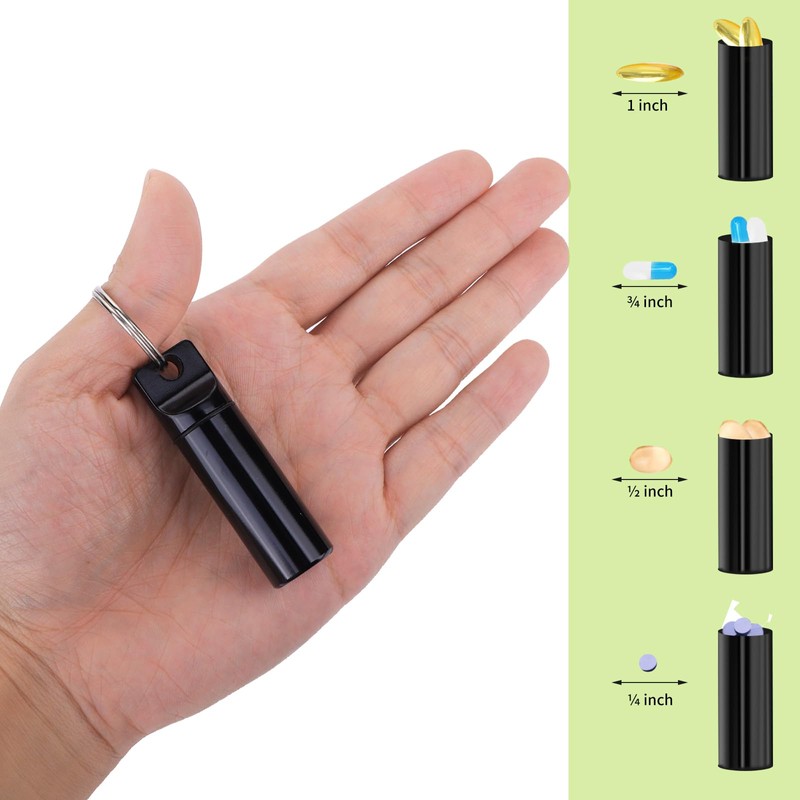 3-in-1 Aluminium Mini Pill Box Travel Case - 3 Compartments