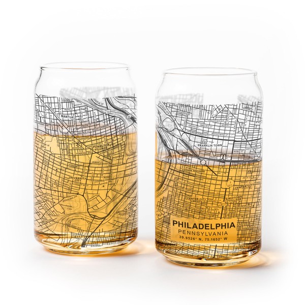Black Lantern Beer Glasses - Pint Glass Set of 2