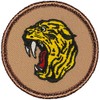 Sabertooth Tiger Head Patrol Patch - 2" Diameter Round Embroidered