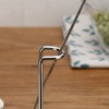 2Pcs Stainless Steel Standing Spoon Rest Stand with Ceramic Spoon