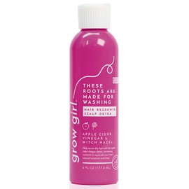 Grow Girl Hair Regrowth Scalp Detox With Apple Cider Vinegar and Witch Hazel | Gluten Free and Non GMO | Stimulating Hair Loss Treatment for Women | Natural Ingredients, Lavender | 6 Oz