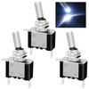 Twidec/3Pcs Rocker Lighted Toggle Switch 12V 20A Heavy Duty Racing