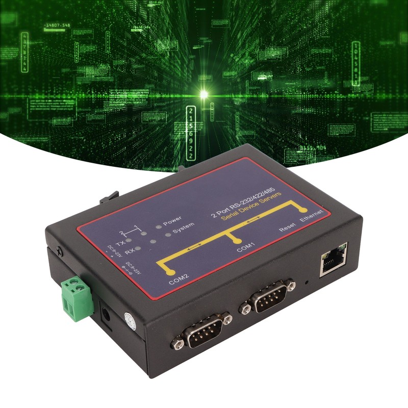 Serial Device Server Dual Port RS232 485 422 to Ethernet