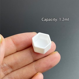 FCLUB 150Pcs Empty Hexagon Watercolor Pans – 1.2ML White Plastic Mini Paint Pans for Watercolor Palette, Travel Kits, & Artists