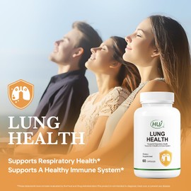 HUJ Lung Health Supplement - Contains Quercetin, Sophora Japonica Extract, Perilla Seed Extract & Green Tea Extract for Immune Support & Respiratory Support - 60 Capsules