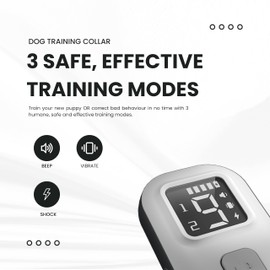 Generic Dog Training Collar - Beep, Vibrate Shock, Safe Effective, Adjustable, 2000ft Remote Control, IP67 Waterproof