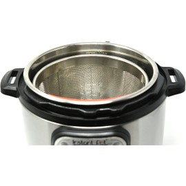 Original Salbree Steamer Basket for 3qt Instant Pot Accessories, Stainless Steel Strainer and Insert fits IP Insta Pot, Instapot 3qt, Other Pressure Cookers and Pots, Premium Silicone Handle