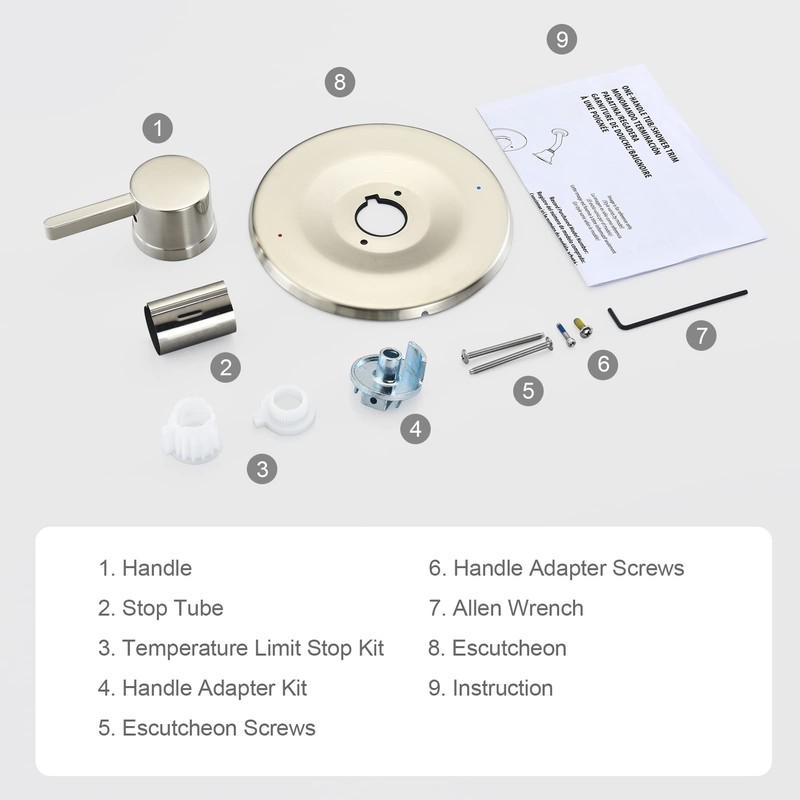Shower and Tub Trim Kit, Compatible with Moen Posi-Temp Valve,