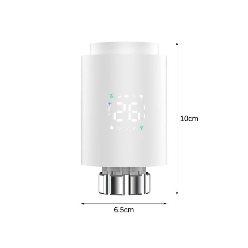 Tiardey Radiator Valve, Thermostatic Smart Radiator Valve with Adapter, Compatible