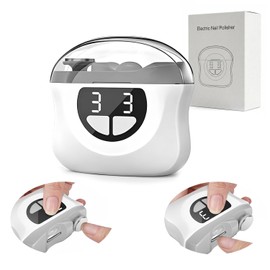Electric Nail Clippers, 3-in-1 Electric Nail File, Automatic Cutting and Grinding + Storage of Nail Remnants, 3 Speeds with LED Light for Babies, Adults and Seniors