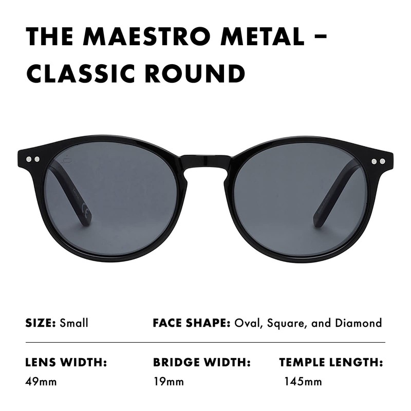 PRIVÉ REVAUX Maestro M/S Sunglasses Unisex-Adulto, 807/M9 Black, 49