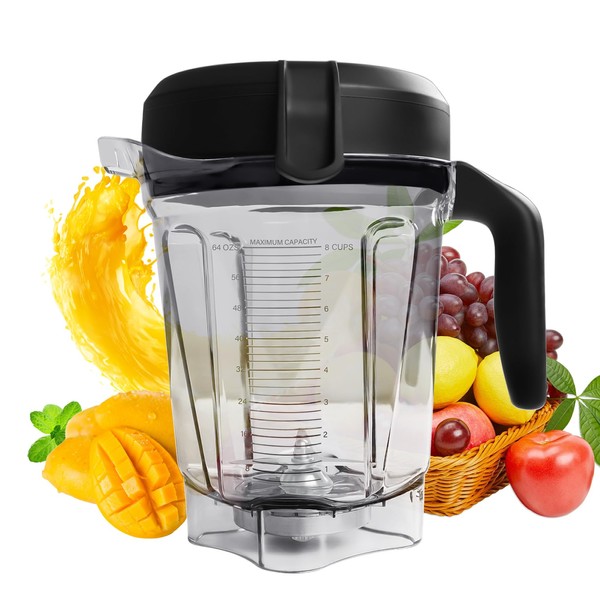 64oz Low-Profile Blender Pitcher compatible with Vitamix 750 780 5000