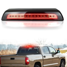 ZDEERAOTO Smoked Full LED 3rd Third Brake Light Replacement for Toyota Tundra 2007-2020 Pickup Trucks,Roof Cargo Light Center High Mount Stop Lamp Smoked Lens Assembly