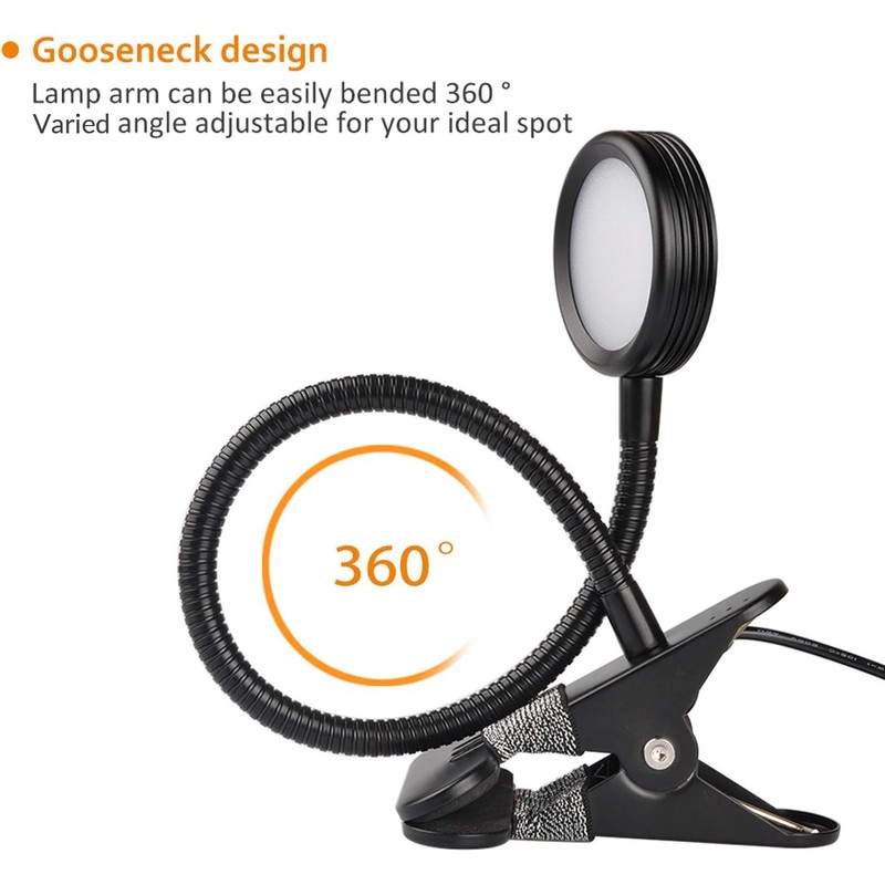 LEPOWER Clip on Light/Reading Lights/Book Light/Desk Lamp Color Changeable/Night Lights