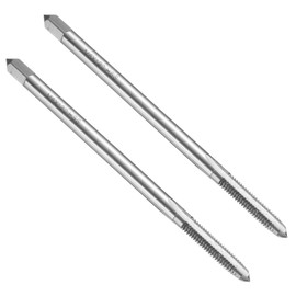 QUARKZMAN Pack of 2 Straight Groove Taps, M6 x 1 H2 120 mm Extra Long Metric Screw Machines, Thread Cutting Tools, High Speed Steel 6542 (HSS 6542)