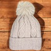 MIJOMA Cuddly soft chenille hat with faux fur pompom, knitted