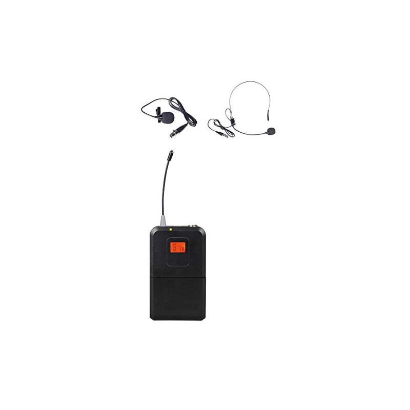 innopow 80-Channel BodyPack Transmitter with Lapel & Headset Mic Pre-2023