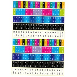 SUPVOX 10 pcs Instrument Beginner Piano Note for Thumbs Keyboard Learning Harp Sticker Musical Stickers Kalimba Adhesive Decals Keys Thumb -key Lyre Scale Key Adult Finger Supplies