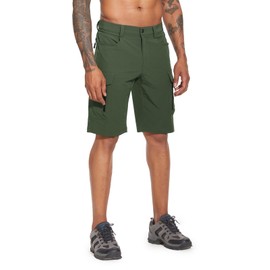 Moosehill Men's Cargo Hiking Shorts with 7 Pockets Quick Dry Casual Work Tactical Fishing Summer （Green,34）