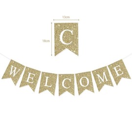 Bicuces Welcome Home Banner Welcome Home Party Decorations Welcome Back Banner We Missed You So Much Banner Gold Glitter Welcome Home Decorations for Family Party Military Returning Party Supplies