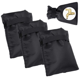 Outside Tap Cover, 3Pcs Tap Cosy Cover, Thickened Outdoor Tap Cover Jacket Insulated Protector Jacket from Faucet Frost Freezing Bursting Protects Tap from Freezing Waterproof