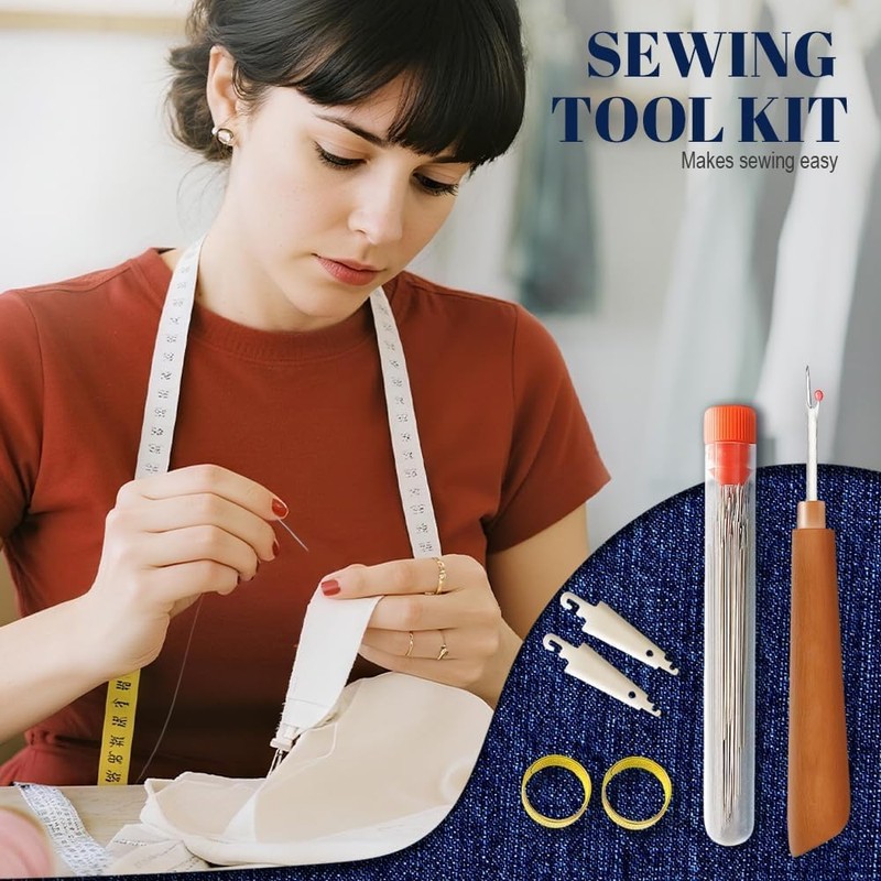 37PCS Sewing Tool Set, Needles Thread Hand Repair Tools, Embroidery