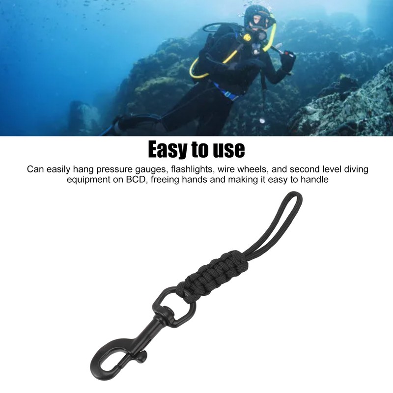 Hand Woven Diving Lanyard Anti Lost Strap Underwater Safety Rope
