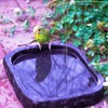 TOWDREU Handmade Natural Stone Bird Bath, Ground Bird Baths for
