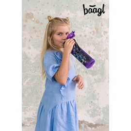 Baagl Children's Drinking Bottle, Leak-Proof Water Bottle, 700 ml, School and Sports Bottle for Girls, Versatile and Practical Bottle with Lockable Lid (Jungle Panda)