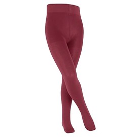 FALKE Unisex Children's Family Tights Breathable Sustainable Organic Cotton Opaque with Comfort Waistband Non-Slip Durable Flat Seam for Pressure-free Toe Pack of 1, Red Ruby 8830