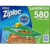 Ziploc {4PACK }Ziploc Seal Top Bag, Sandwich, 145-count,