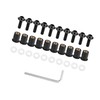 Hihaha 10pcs M5 Motorcycle Windscreen Screw Fairing Windscreen Bolt Black