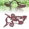 Peeping Cow Head Shape Animal Stake Decorative Metal Stake Garden