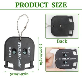 2 Pcs Mini Golf Stroke Counters, Two-Digit 2 Players Manual Clicker with Reset Key and Keychain, Portable Golf Score Keeper Tool for Golfers Accurate Outdoor Sports Scoring, Easy-to-Carry Pocket Size