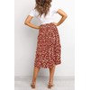 MEROKEETY Women's Boho Leopard Print Skirt Pleated A-Line Swing Midi
