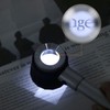 QWORK Handheld Magnifier 10x with 3 LEDs and Measuring Scale,