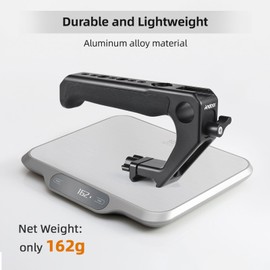 xinyee Universal Top Handle Hand Grip with NATO Clamp NATO Rail Cold Shoes 1/4 Inch 3/8 Inch Threads 15mm Rod Clamp for Camera Cage Rig