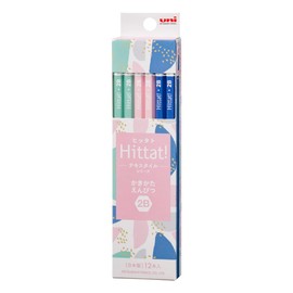 Mitsubishi Pencil K56502B Hittat! 2B 1 Dozen Textile Pink
