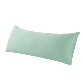 WhatsBedding Body Pillow Cover Cooling Fabric, Long Pillowcase Breathable & Skin-Friendly, Zipper Closure - Milky Green (20x54 inch)