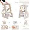 Welnow Toddler Kitchen Step Stool Helper, 3-in-1 Adjustable Kids Learning