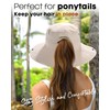 FURTALK Womens Mens Wide Brim Sun Hats Ponytail Cowboy Hat