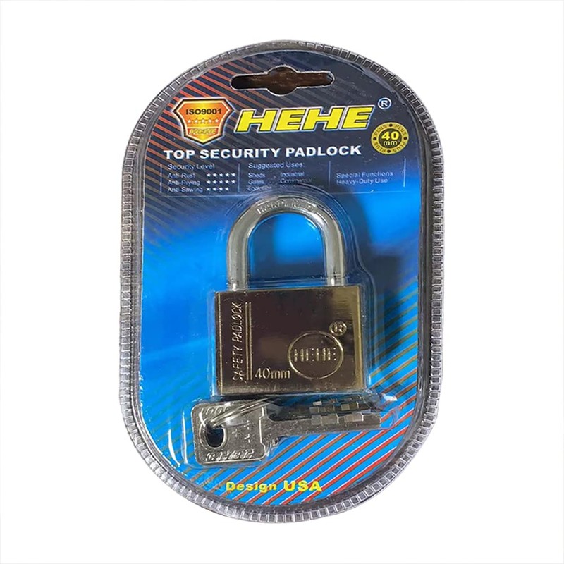Heavy Solid Brass Padlock - 40 mm, Security Lock Home