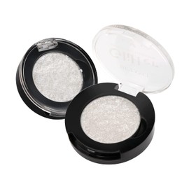 Shimmering Metallic White Eyeshadow, Glittering Sparkling White Shimmer Eyeshadow Palette, Long Lasting Highly Pigmented for Eye Highlighter Shimmering Make-up, Talc-Free, 1A