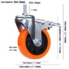 Heavy Duty Stem Caster Wheels M10-1.5X25mm Dual Locking No Noise