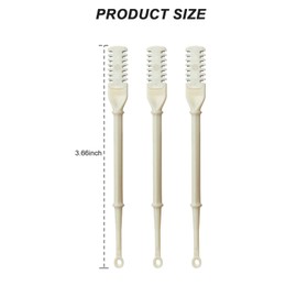 G GENLEAS 20 Pcs 2-in-1 Manual Rotary Nasal Hair Trimmer with Ear Picker, 2024 New Portable Nose Hair Cleaner, 360° Rotating Nose Hair Cutter, Nostril Hair Remover Tool for Women for Men(20Beige)