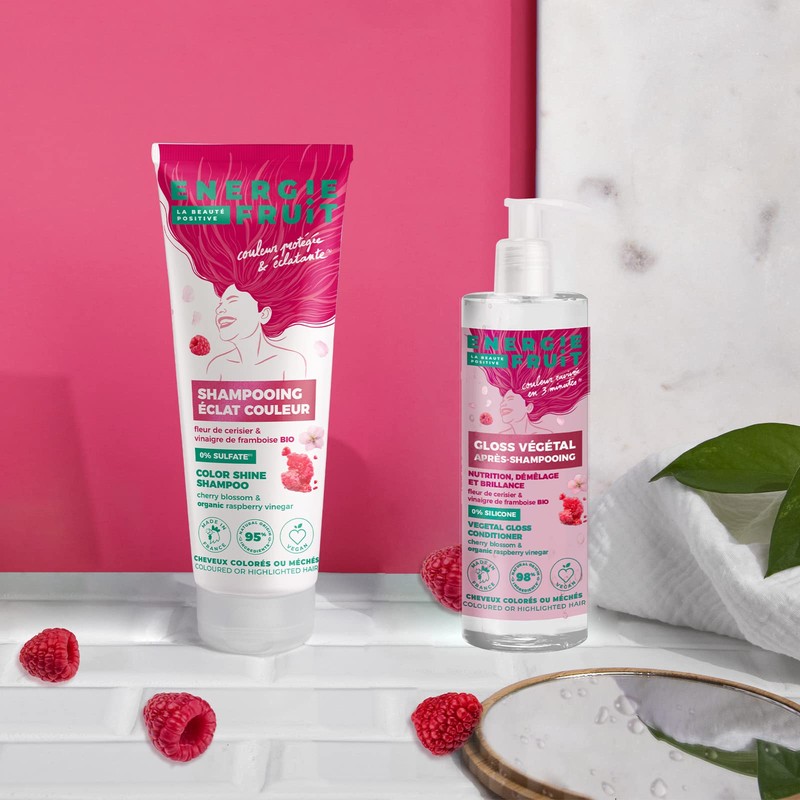 ENERGIE FRUIT | Sulfatfreies Shampoo | Kirschblüte & Bio Himbeeressig