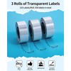 Phomemo Transparent Labels for D30/Q30S/Q31 Label Printers, Compatible with Colorwing