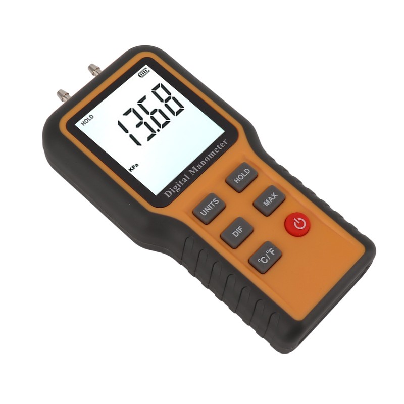 Engine Digital Manometer Differential Gauge High Precision Dual Port HVAC